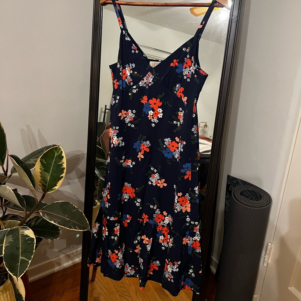NWT Michael Kors Floral Navy Sundress size Small